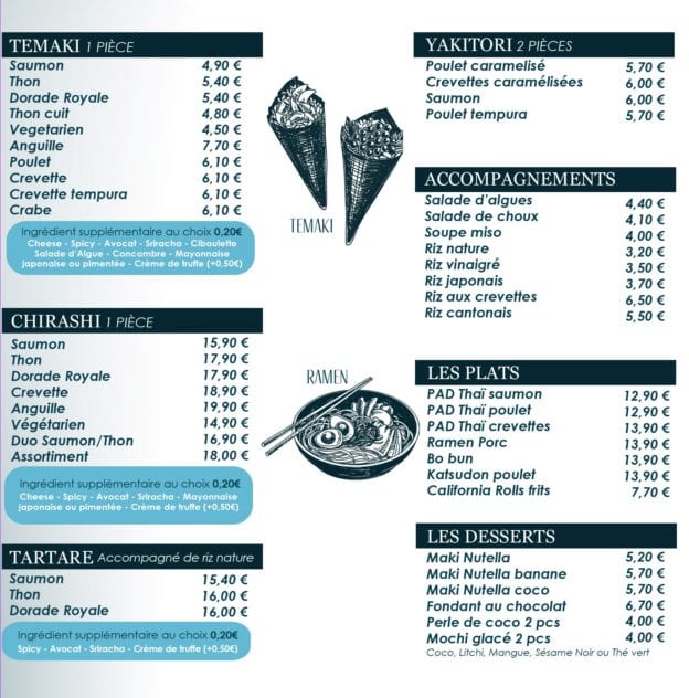 sushi stack menu